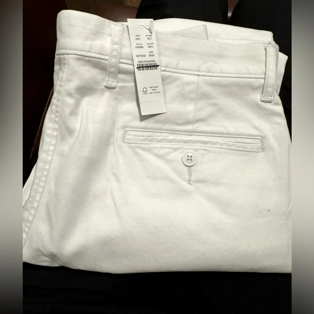 NWT J.Crew Men’s 770 Straight Fit Stretch‎ Chino Pant in White Summer Vacation